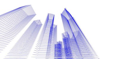 soyut mimari duvar kağıdı tasarımı, dijital konsept arkaplan