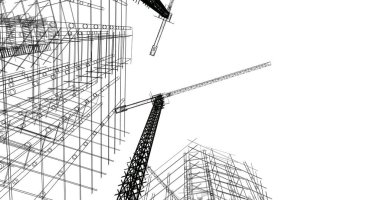 soyut mimari duvar kağıdı tasarımı, dijital konsept arkaplan
