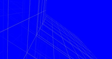 Mimari sanat konseptinde soyut çizgiler, minimum geometrik şekiller. 