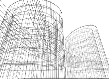 soyut mimari duvar kağıdı tasarımı, dijital konsept arkaplan