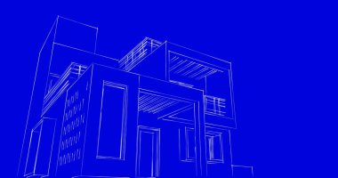 soyut mimari duvar kağıdı tasarımı, dijital konsept arkaplan