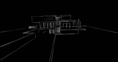 soyut mimari duvar kağıdı tasarımı, dijital konsept arkaplan