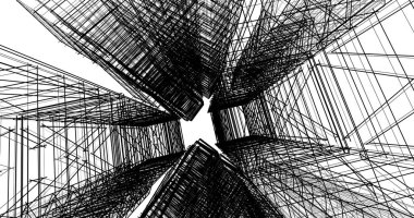 soyut mimari duvar kağıdı tasarımı, dijital konsept arkaplan