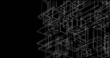 soyut mimari duvar kağıdı tasarımı, dijital konsept arkaplan