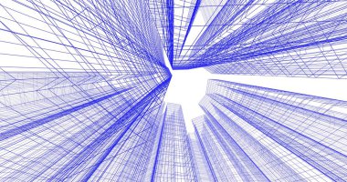 soyut mimari duvar kağıdı tasarımı, dijital konsept arkaplan
