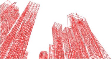 soyut mimari duvar kağıdı tasarımı, dijital konsept arkaplan