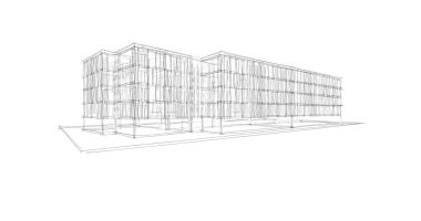 soyut mimari duvar kağıdı tasarımı, dijital konsept arkaplan