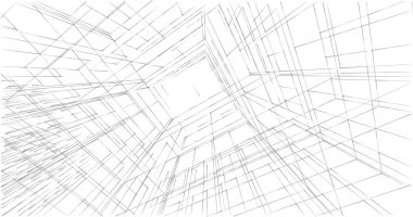 soyut mimari duvar kağıdı tasarımı, dijital konsept arkaplan