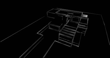 soyut mimari duvar kağıdı tasarımı, dijital konsept arkaplan