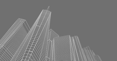 soyut mimari duvar kağıdı tasarımı, dijital konsept arkaplan