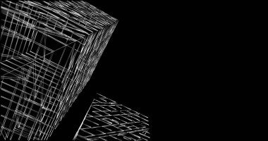 soyut mimari duvar kağıdı tasarımı, dijital konsept arkaplan