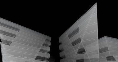 soyut mimari duvar kağıdı tasarımı, dijital konsept arkaplan