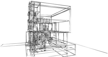 soyut mimari duvar kağıdı tasarımı, dijital konsept arkaplan