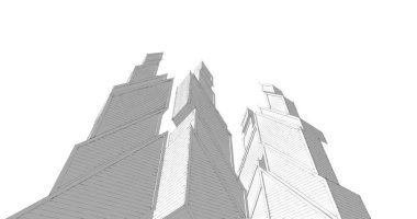 soyut mimari duvar kağıdı tasarımı, dijital konsept arkaplan