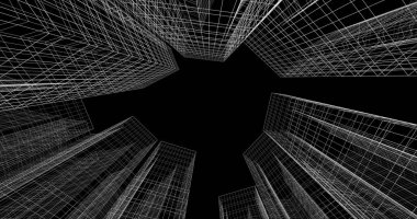 soyut mimari duvar kağıdı tasarımı, dijital konsept arkaplan