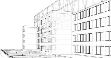 soyut mimari duvar kağıdı tasarımı, dijital konsept arkaplan