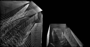 soyut mimari duvar kağıdı tasarımı, dijital konsept arkaplan