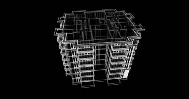 soyut mimari duvar kağıdı tasarımı, dijital konsept arkaplan