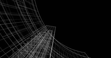 soyut mimari duvar kağıdı tasarımı, dijital konsept arkaplan