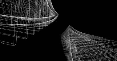 soyut mimari duvar kağıdı tasarımı, dijital konsept arkaplan