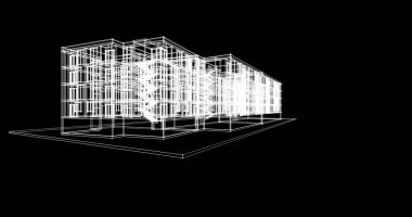 soyut mimari duvar kağıdı tasarımı, dijital konsept arkaplan