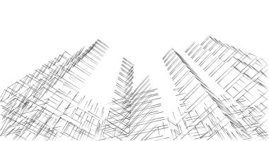 soyut mimari duvar kağıdı tasarımı, dijital konsept arkaplan