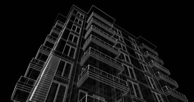 soyut mimari duvar kağıdı tasarımı, dijital konsept arkaplan