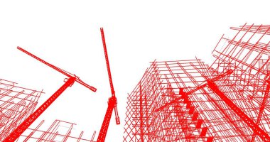 soyut mimari duvar kağıdı tasarımı, dijital konsept arkaplan