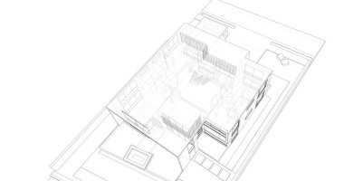 soyut mimari duvar kağıdı tasarımı, dijital konsept arkaplan