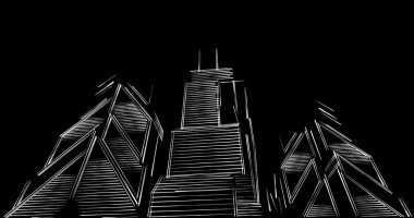 soyut mimari duvar kağıdı tasarımı, dijital konsept arkaplan