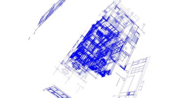 soyut mimari duvar kağıdı tasarımı, dijital konsept arkaplan