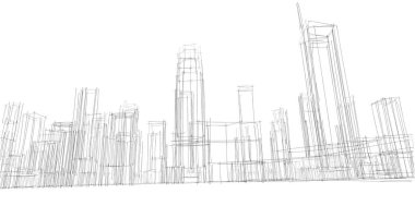 soyut mimari duvar kağıdı tasarımı, dijital konsept arkaplan