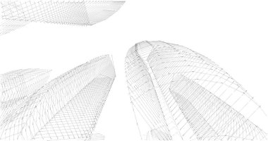 soyut mimari duvar kağıdı tasarımı, dijital konsept arkaplan