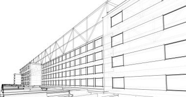 soyut mimari duvar kağıdı tasarımı, dijital konsept arkaplan