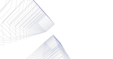 Mimari sanat konseptinde soyut çizgiler, minimum geometrik şekiller. 