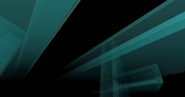 minimal çizim sanatı, geometrik mimari binalar tasarımı