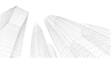 soyut mimari duvar kağıdı tasarımı, dijital konsept arkaplan