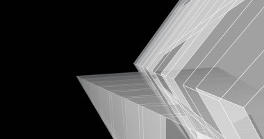 Mimari sanat konseptinde soyut çizgiler, minimum geometrik şekiller. 