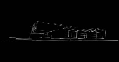 soyut mimari duvar kağıdı tasarımı, dijital konsept arkaplan