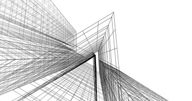 soyut mimari duvar kağıdı tasarımı, dijital konsept arkaplan