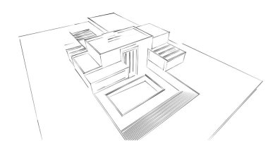 soyut mimari duvar kağıdı tasarımı, dijital konsept arkaplan