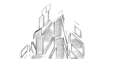 soyut mimari duvar kağıdı tasarımı, dijital konsept arkaplan