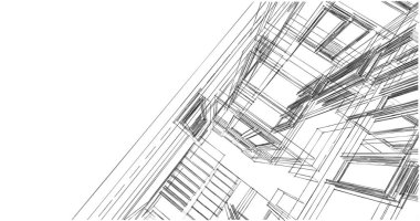 soyut mimari duvar kağıdı tasarımı, dijital konsept arkaplan