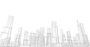 soyut mimari duvar kağıdı tasarımı, dijital konsept arkaplan