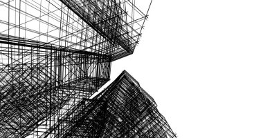 soyut mimari duvar kağıdı tasarımı, dijital konsept arkaplan