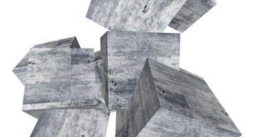 Arkaplanda mimari bina 3d illüstrasyon