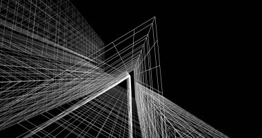 soyut mimari duvar kağıdı tasarımı, dijital konsept arkaplan