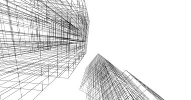 soyut mimari duvar kağıdı tasarımı, dijital konsept arkaplan