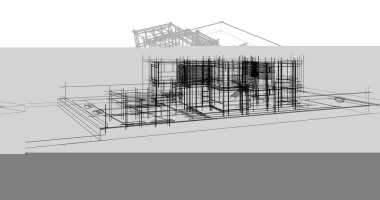 soyut mimari duvar kağıdı tasarımı, dijital konsept arkaplan