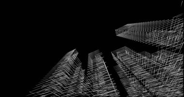 soyut mimari duvar kağıdı tasarımı, dijital konsept arkaplan